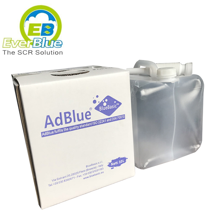 Liquid bag with carton packing 10 Liter AdBlue Diesel exhaust fluid to reduce emission