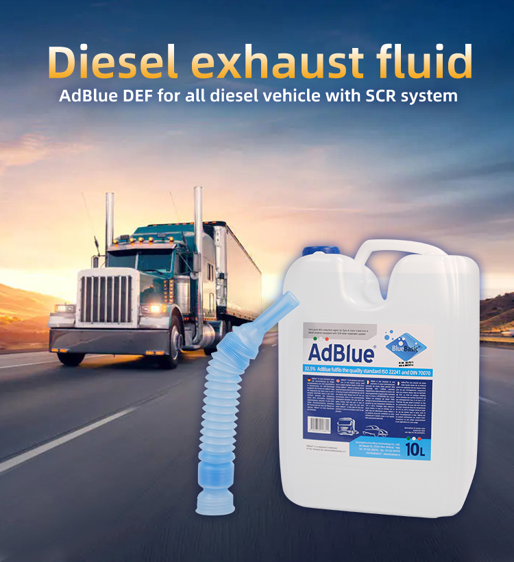 Instructions for the use of AdBlue/diesel exhaust fluid